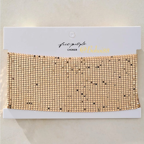 NEW Free People Dancefloor Chainmail Choker - Picture 2 of 13
